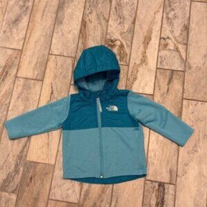 The North Face infant 6-12 months (unisex) blue hooded jacket